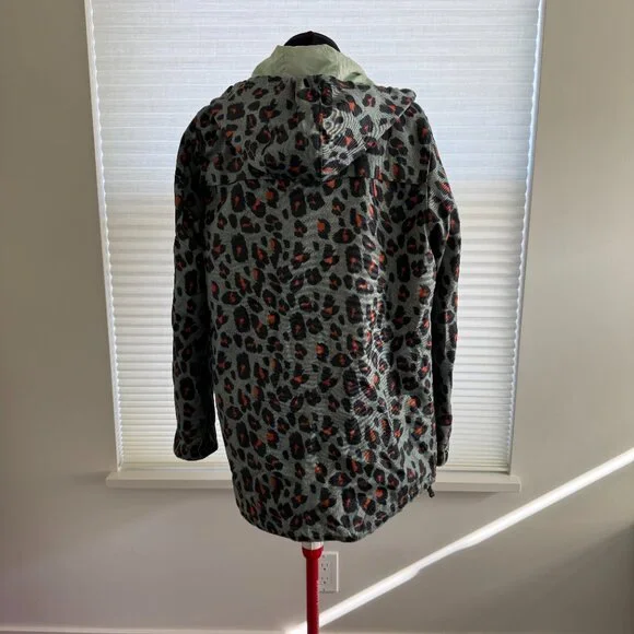 Maison Scotch “So Cabana” Leopard Mesh Rain Jacket – Size M - Picture 3 of 6